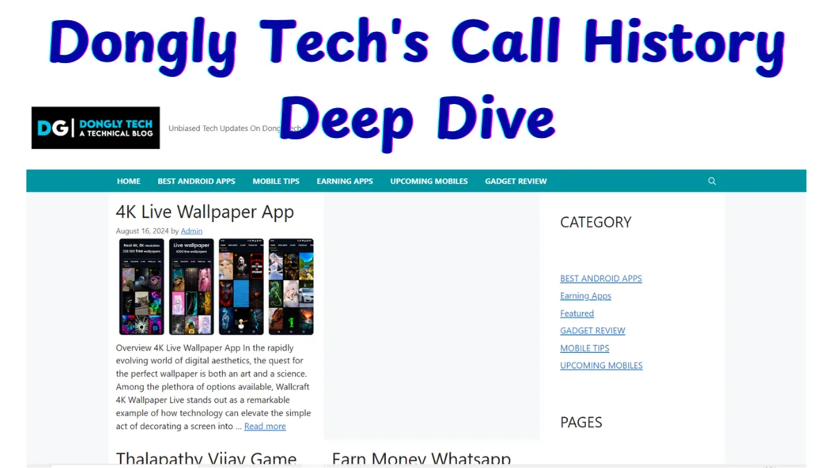 Dongly Tech.in Call History