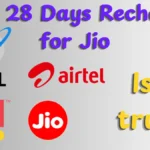 Free 28 Days Recharge for Jio